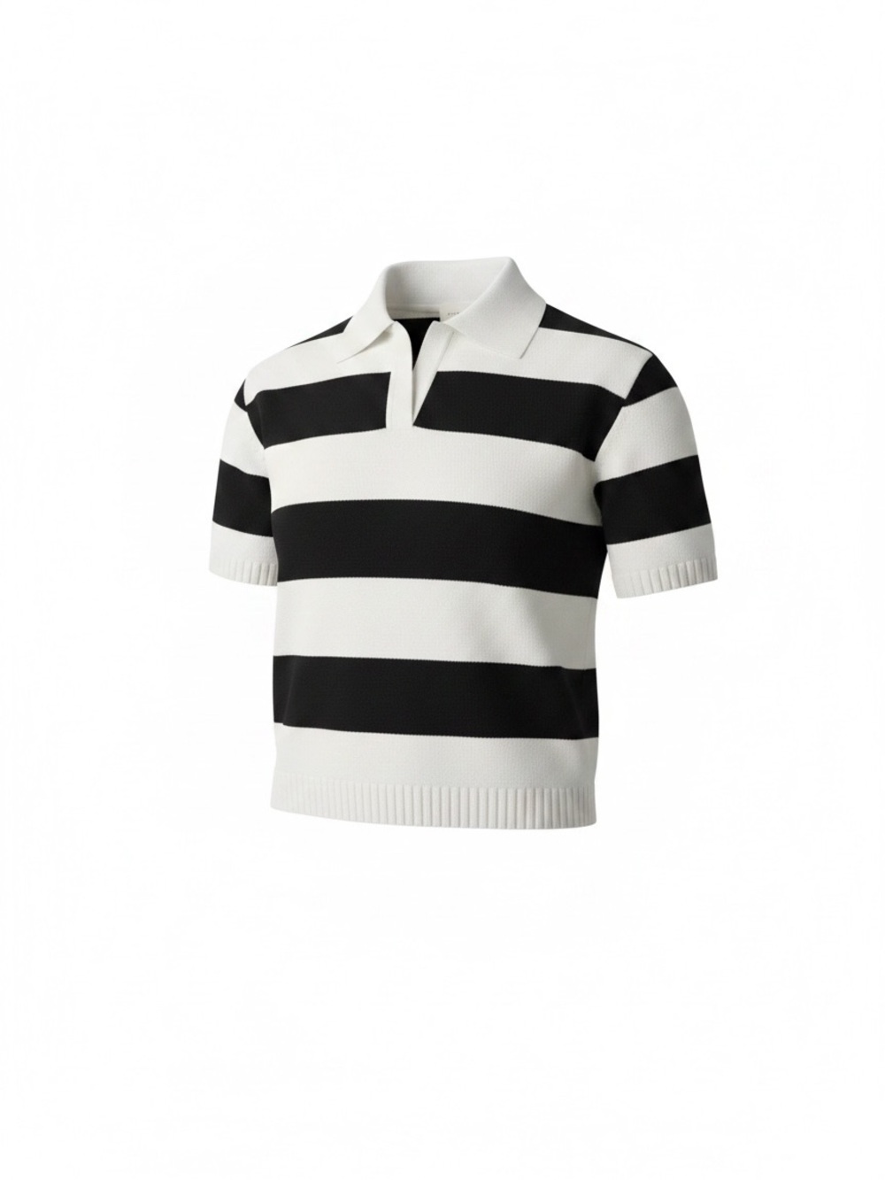 Cyrus Black & White Striped Women’s Polo light Sweater